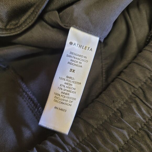 Athleta Mesh Racer Run Short Black 4" Inseam Womens Plus Size 3X - Picture 7 of 7